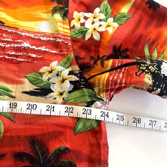 Hawaiian Shirt Mens Large Button Up Short Sleeve Designed in Hawaii Floral - Picture 7 of 10